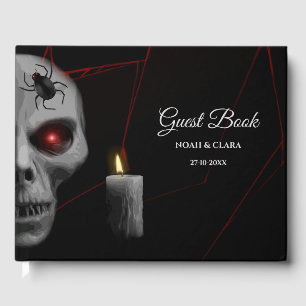 Livre D'or Bougie d'araignée gothique - Halloween Moody foncé