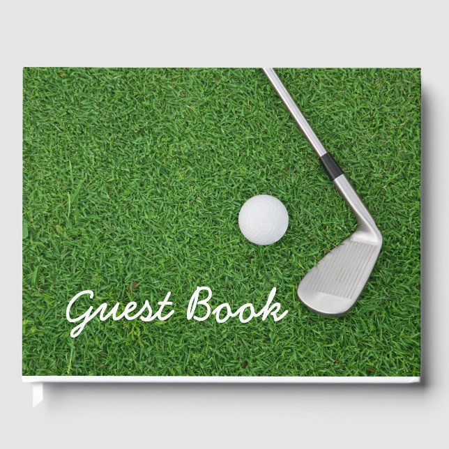 Livre D'or Boule de golf sur gazon vert golfeur (Recto)