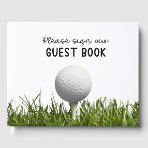 Livre D'or Boule de golf sur gazon vert golfeur