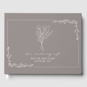 Livre D'or Bouquet Amethyst Grey Mariage