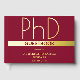 Livre D'or Bourgogne Gold Foil Doctorat