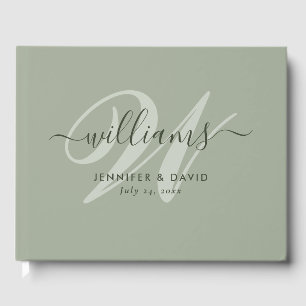Livre D'or Boutique d'invités Mariage Sage Green