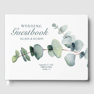 Livre D'or Branche d'eucalyptus minimale moderne simple