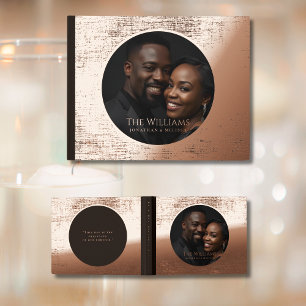 Livre d'or Brown foncé Foil Elegant Fete Livres d'