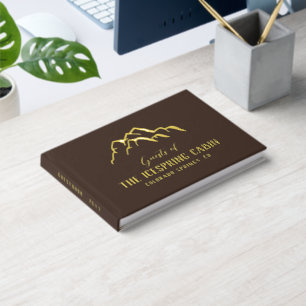 Livre D'or Brown foncé Rustique Tops Cabine