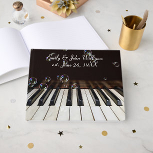 Livre D'or Bulles d'anniversaire de mariage sur touches de pi