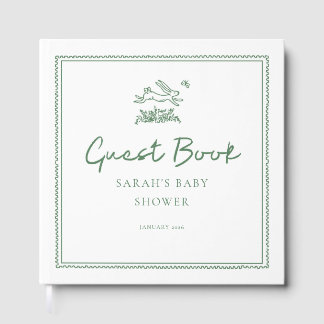 Livre D'or Bunny Rabbit Baby Shower Guest Book