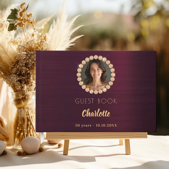 Livre d'or Burgundy diamants photo (Créateur téléchargé)