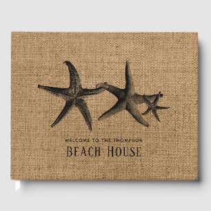 Livre D'or Burlap Starfish Family Beach House