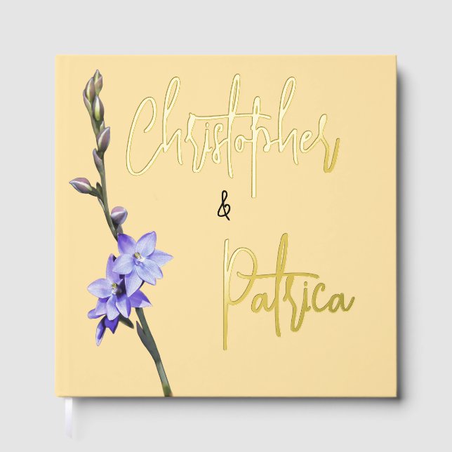 Livre D'or Butter Yellow & Lilac SunOrchid Photo Wedding (Recto)