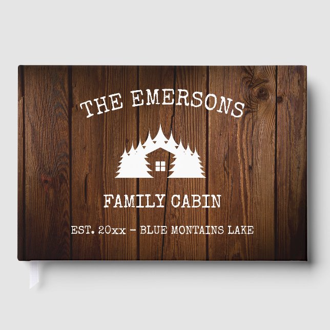 Livre D'or Cabane de famille rustique  (Recto)