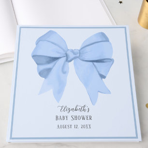 Livre D'or Cadeau Bleu Élégant C'est un Garçon Baby Shower 