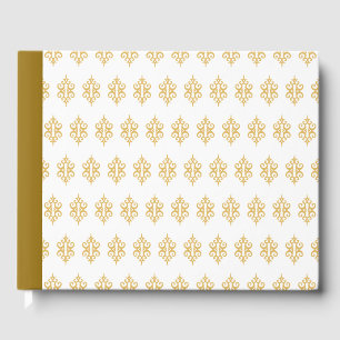 Livre d'or Cadeau Broderie Or Blanc