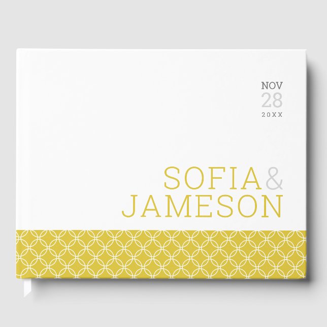 Livre D'or Cadeau spécial simple moderne jaune moutarde (Recto)