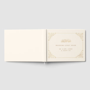 Livre D'or Cadre Baroque Vintage Or Gold Cream Mariage Musulm
