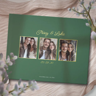 Livre D'or Cadre Or moderne simple avec trois photos en coupl