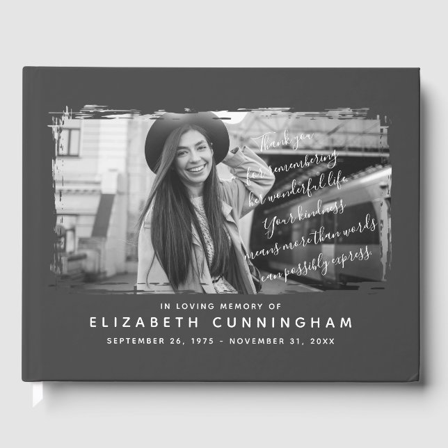 Livre D'or Cadre photo moderne et simple Memorial (Recto)