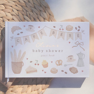 Livre D'or Cafe Bebe Illustration Aquarelle Baby Shower