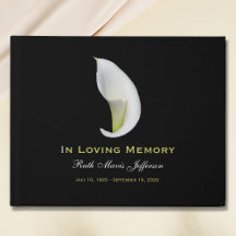 Calla Lily Memorial ou Funeral Guest Book