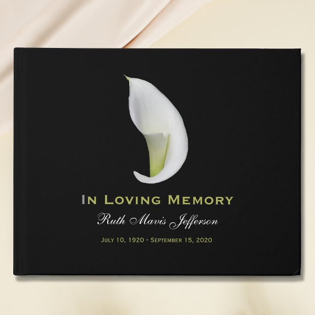 Livre D'or Calla Lily Memorial ou Funeral Guest Book (Créateur téléchargé)