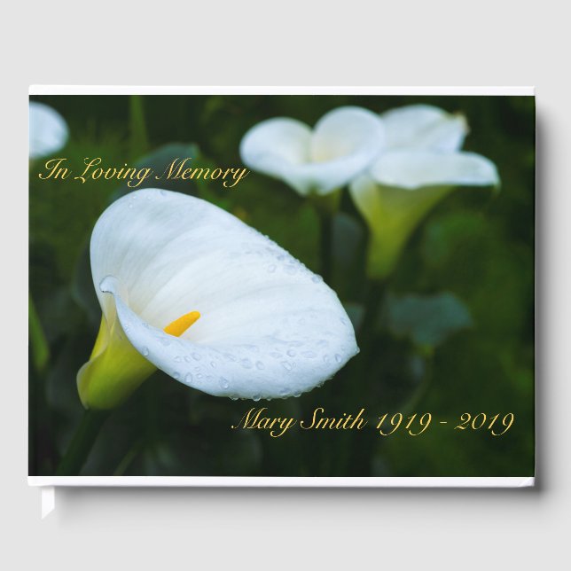 Livre D'or Calla Lily Raindrop (Recto)