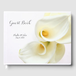 Livre D'or Calla lys au-dessus de closeuse