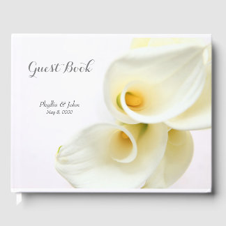 Livre D'or Calla lys au-dessus de closeuse