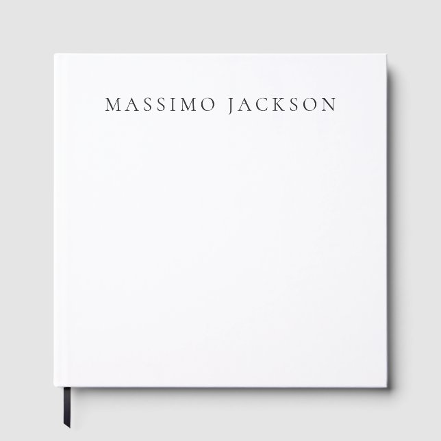 Livre D'or Calligraphie chic simple noir et blanc de son prop (Recto)