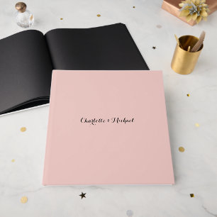 Livre D'or Calligraphie de mariage Élégante Rose Gold Nom sim