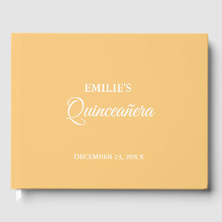 Livre D'or Calligraphie minimaliste moderne Quinceanera