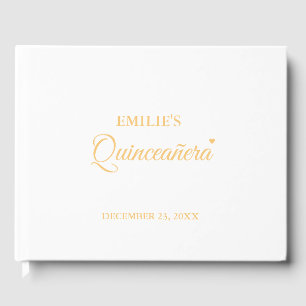 Livre D'or Calligraphie minimaliste moderne Quinceanera
