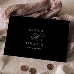 Livre D'or Calligraphie romantique Mariage de monogramme no