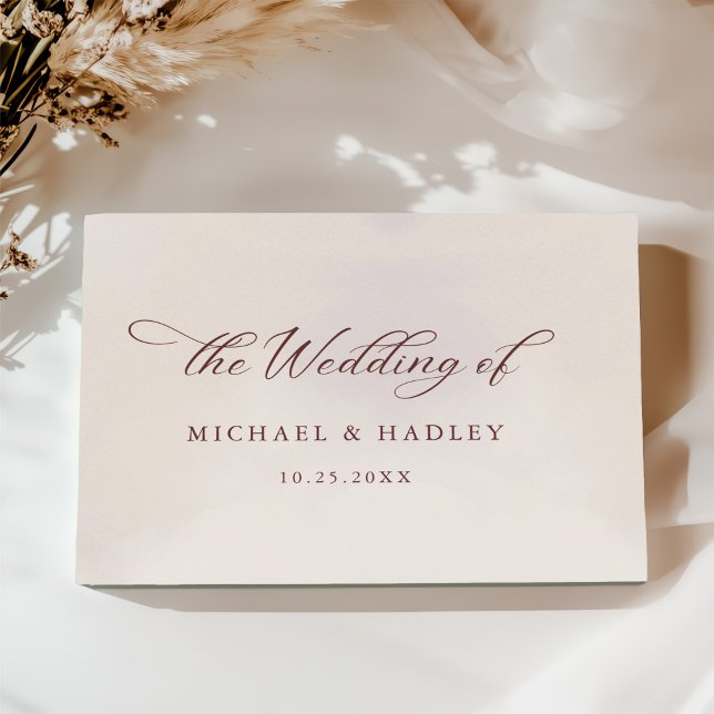 Livre D'or Calligraphie simple Mariage rustique (Créateur téléchargé)