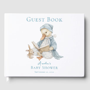 Livre D'or Canard de conte de fées bleu pour Baby Shower