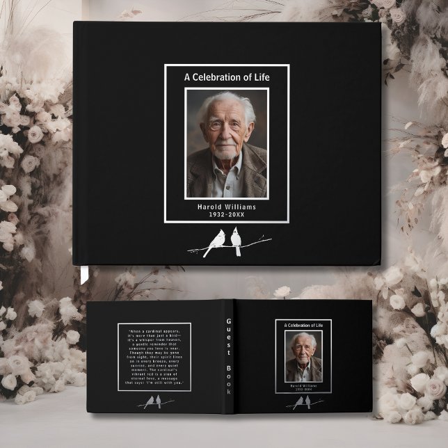 Livre D'or Cardinaux en argent noir Véritable Foil Funéraille (Créateur téléchargé)