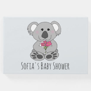 Livre D'or Caricature de l'ours de Cute Koala et Baby shower 