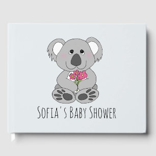 Livre D'or Caricature de l'ours de Cute Koala et Baby shower