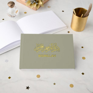 Livre D'or Carnet d'huile d'or de luxe Bismillah personnalisé