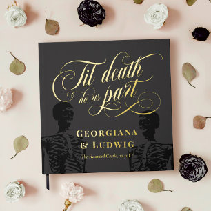 Livre D'or Carrés de squelettes gothiques mariés jusqu'à ce q