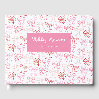 Livre D'or Carte de vacances personnalisée avec rubans roses