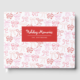 Livre D'or Carte de vacances personnalisée avec rubans roses
