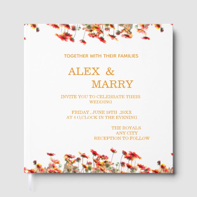 LIVRE D'OR CARTE D'INVITATION DE MARIAGE (Recto)