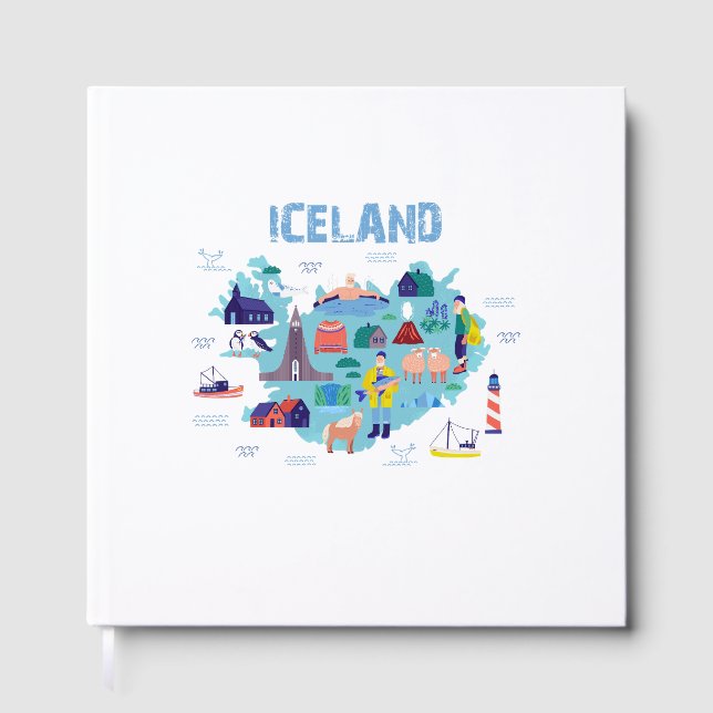 Livre D'or carte d'Islande (Recto)