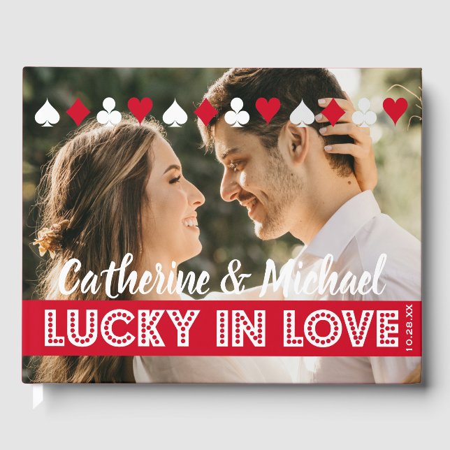 Livre D'or Casino Las Vegas Mariage Photo Rouge & blanc (Recto)
