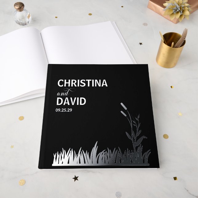 Livre D'or Cattails rustiques (Recto ouvert)