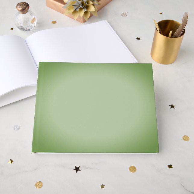 Livre D'or Céladon Vert Jade Solide (Recto ouvert)
