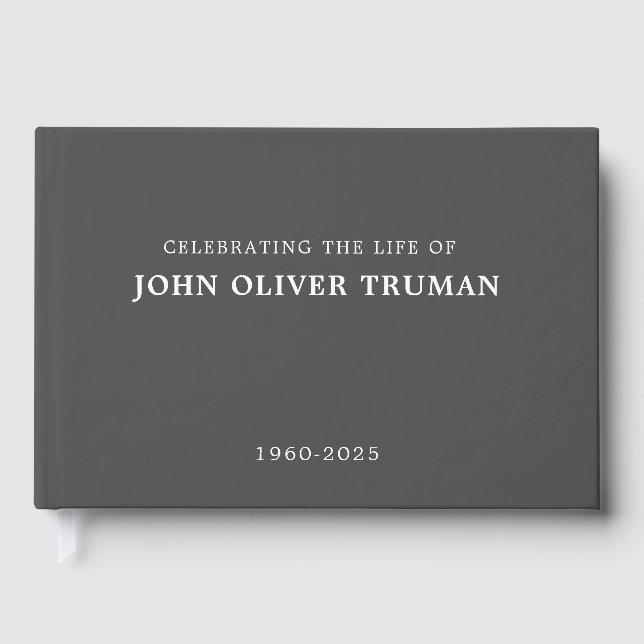 Livre D'or Celebrating Life of Personalized Memorial Funeral  (Recto)