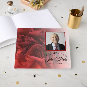 Livre D'or Célébration de la vie de la florale de l'oeillet r