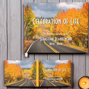 Livre D'or Célébration de la vie Scène au bord de la route d'