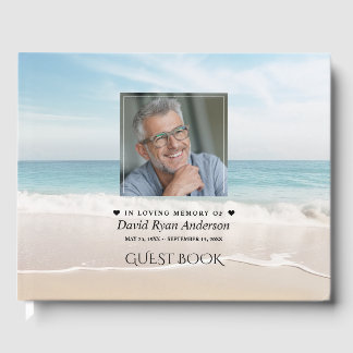 Livre D'or Célébration de la vie sur la plage Photo Funeral M